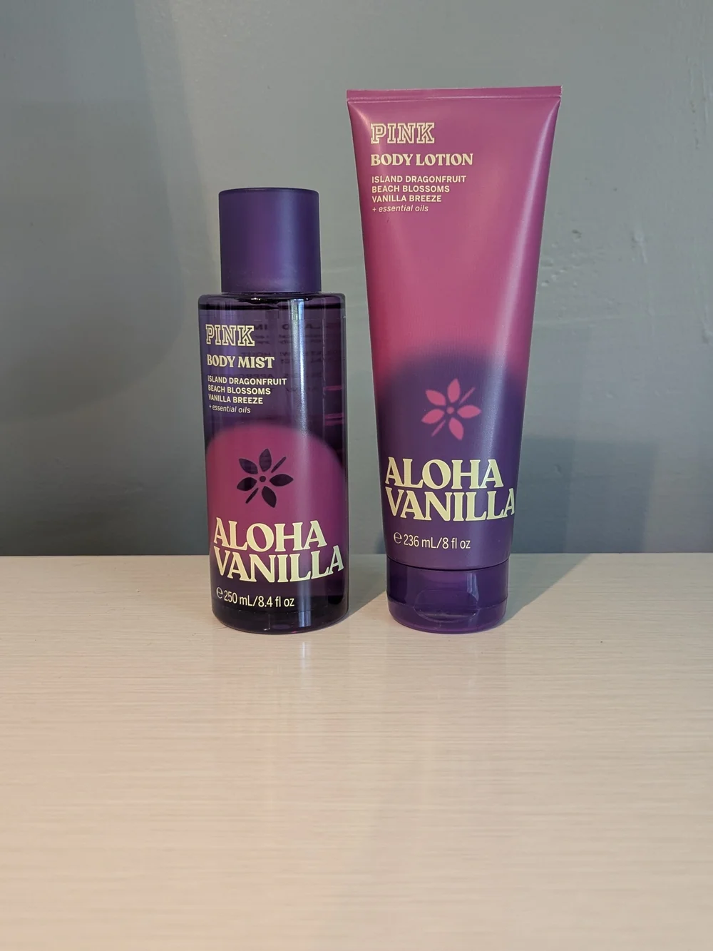 Victoria's Secret Pink Aloha Vanilla Fragrance Mist And Lotion